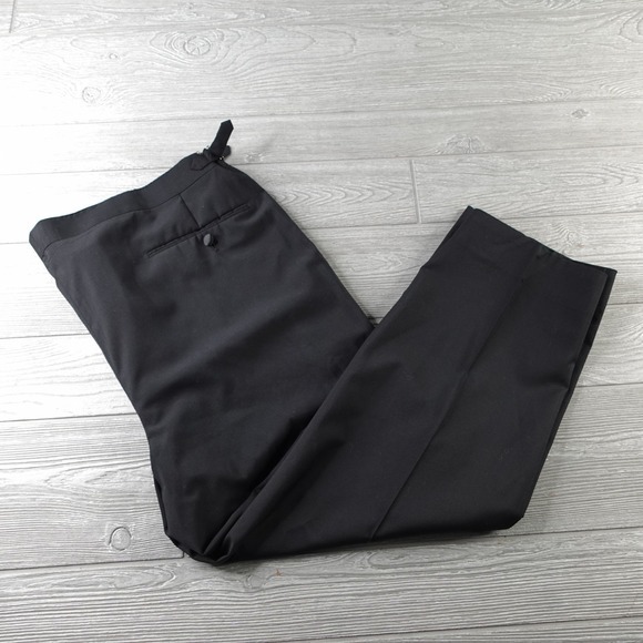 Suitsupply Other - SuitSupply Reda‎ 1865 Tuxedo Trouser Pants Mens 42x27 Black Wool Straight Leg